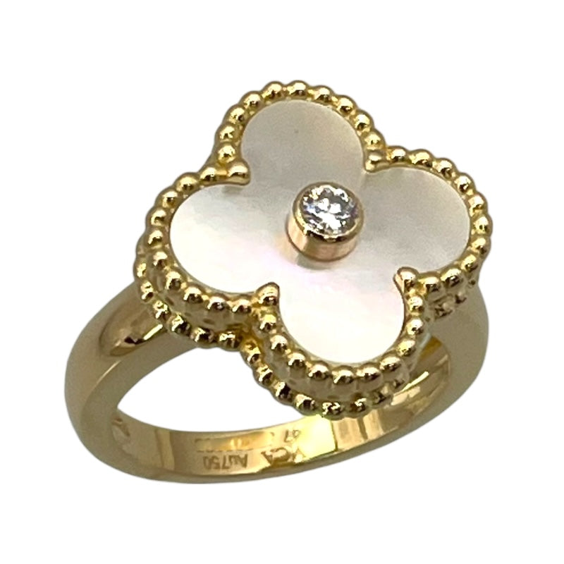 ヴァンクリーフ＆アーペル Van Cleef & Arpels ヴィンテージアルハンブラリング ゴールド 750/MOP/ダイヤモンド ジュエリー