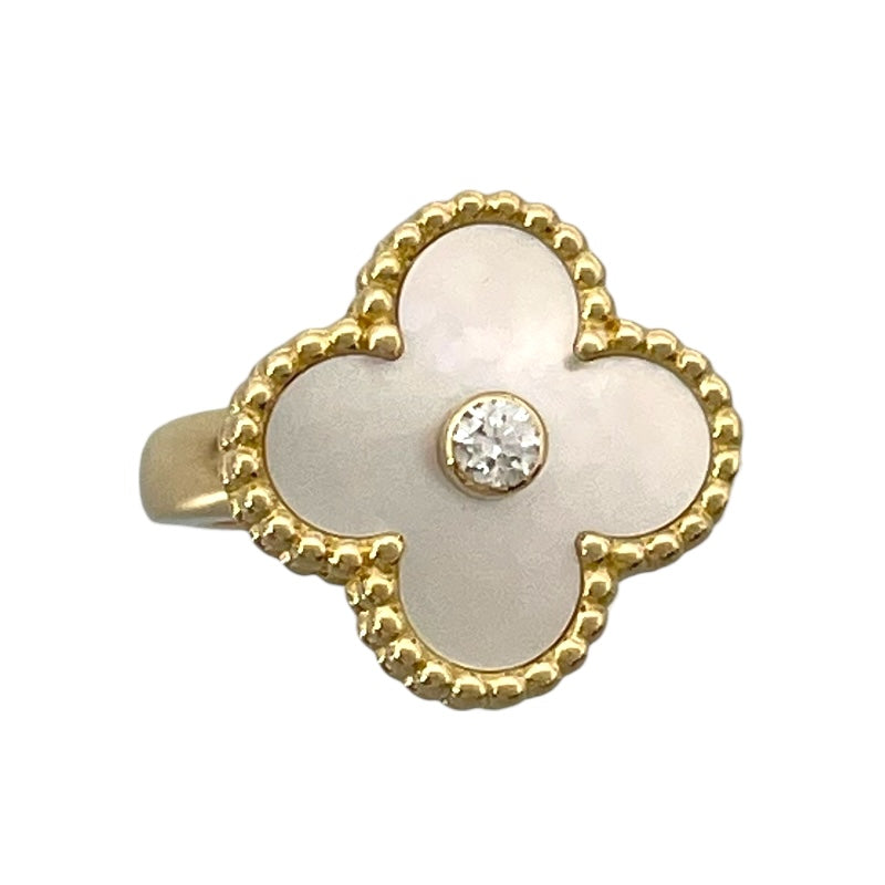 ヴァンクリーフ＆アーペル Van Cleef & Arpels ヴィンテージアルハンブラリング ゴールド 750/MOP/ダイヤモンド ジュエリー