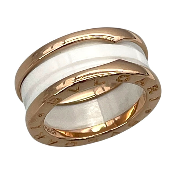 ブルガリ BVLGARI ビーゼロワンリング ピンクゴールド Au750/セラミック ジュエリー
