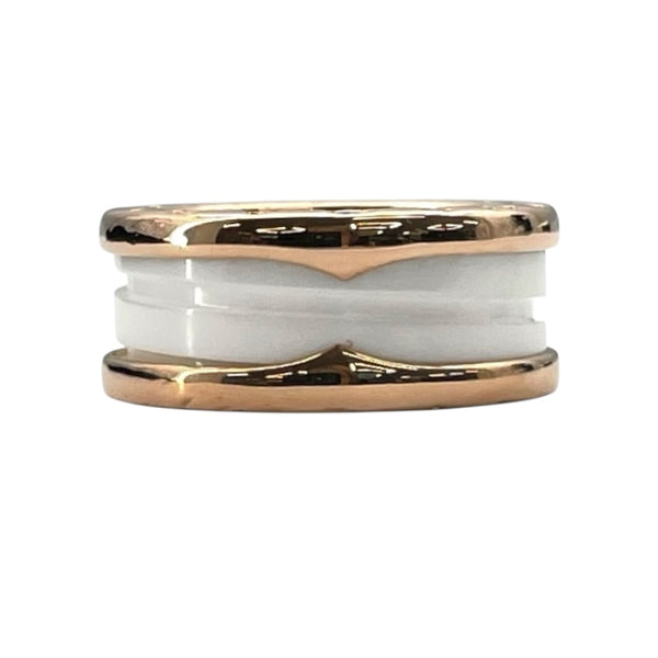 ブルガリ BVLGARI ビーゼロワンリング ピンクゴールド Au750/セラミック ジュエリー