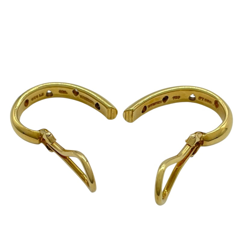 ティファニー TIFFANY＆CO ドッツイヤリング イエローゴールド 750/Pt950 ダイヤモンド ジュエリー