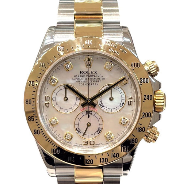ロレックス ROLEX コスモグラフデイトナ ホワイトシェル F番 116523NG SS×YG メンズ 腕時計