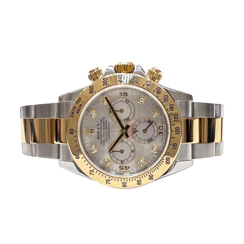 ロレックス ROLEX コスモグラフデイトナ ホワイトシェル F番 116523NG SS×YG メンズ 腕時計