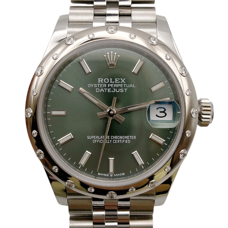 ロレックス ROLEX デイトジャスト31 ミントグリーン 278240 ミントグリーン ステンレススチール WG/SS レディース 腕時計