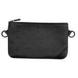 ルイ・ヴィトン LOUIS VUITTON トリオ・メッセンジャー M46602 ブラック モノグラム・シャドウ メンズ メッセンジャーバッグ