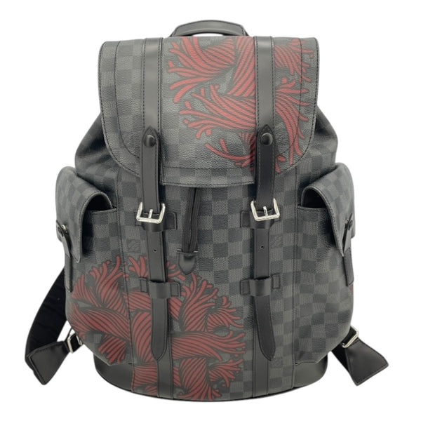 ルイ・ヴィトン LOUIS VUITTON クリストファーPM ネメスコラボ N41709 ブラック ダミエ・グラフィット メンズ リュック・デイパック