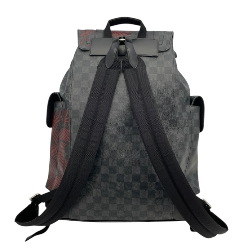 ルイ・ヴィトン LOUIS VUITTON クリストファーPM ネメスコラボ N41709 ブラック ダミエ・グラフィット メンズ リュック・デイパック