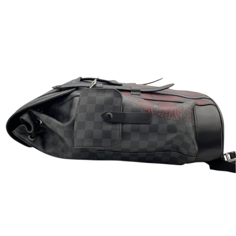 ルイ・ヴィトン LOUIS VUITTON クリストファーPM ネメスコラボ N41709 ブラック ダミエ・グラフィット メンズ リュック・デイパック