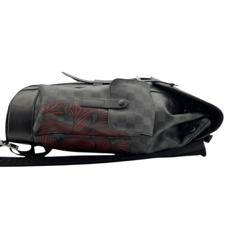 ルイ・ヴィトン LOUIS VUITTON クリストファーPM ネメスコラボ N41709 ブラック ダミエ・グラフィット メンズ リュック・デイパック