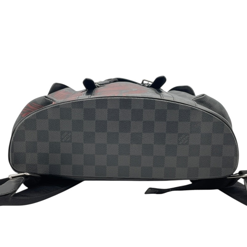 ルイ・ヴィトン LOUIS VUITTON クリストファーPM ネメスコラボ N41709 ブラック ダミエ・グラフィット メンズ リュック・デイパック