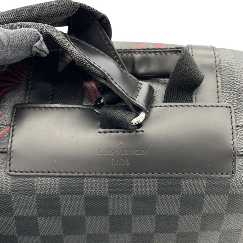 ルイ・ヴィトン LOUIS VUITTON クリストファーPM ネメスコラボ N41709 ブラック ダミエ・グラフィット メンズ リュック・デイパック