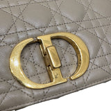 クリスチャン・ディオール Christian Dior カロミディアム ベージュ ラムスキン レディース ショルダーバッグ