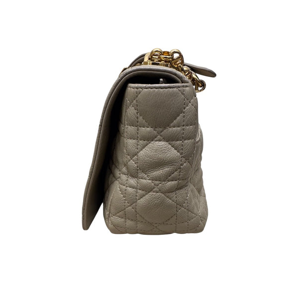 クリスチャン・ディオール Christian Dior カロミディアム ベージュ ラムスキン レディース ショルダーバッグ