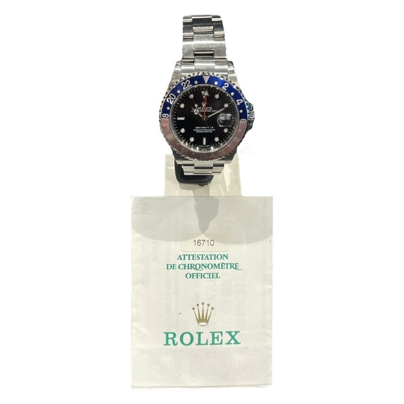 ロレックス ROLEX GMTマスター2 16710 ブラック SS 自動巻き メンズ 腕時計