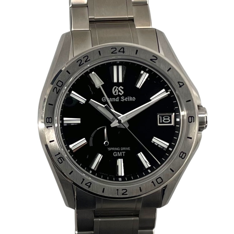 グランドセイコー Grand Seiko エボリューション9コレクション GMTスプリングドライブ SBGE283 ブラック チタン メンズ 腕時計