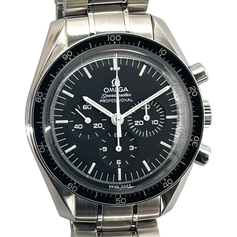 オメガ OMEGA スピードマスター ムーンウォッチプロフェッショナル クロノグラフ 311.30.42.30.01.005 ブラック SS 手巻き メンズ 腕時計