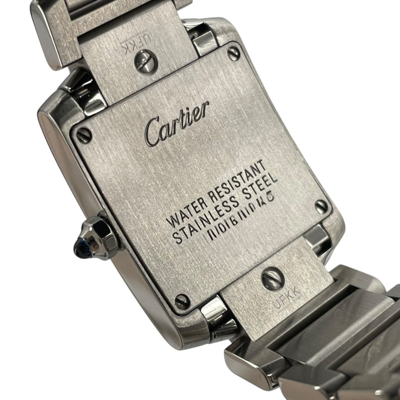カルティエ Cartier タンクフランセーズ SM W51008Q3 アイボリー SS クオーツ レディース 腕時計