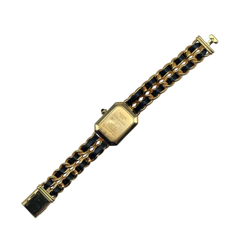 シャネル CHANEL プルミエールS ブラック GP レディース 腕時計