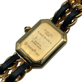 シャネル CHANEL プルミエールS ブラック GP レディース 腕時計