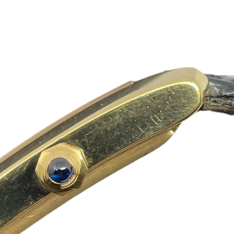 カルティエ Cartier タンクフランセーズ LM W5000156 ホワイト K18YG/革ベルト 自動巻き メンズ 腕時計