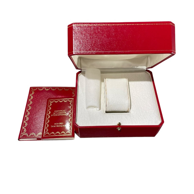 カルティエ Cartier タンクフランセーズ LM W5000156 ホワイト K18YG/革ベルト 自動巻き メンズ 腕時計