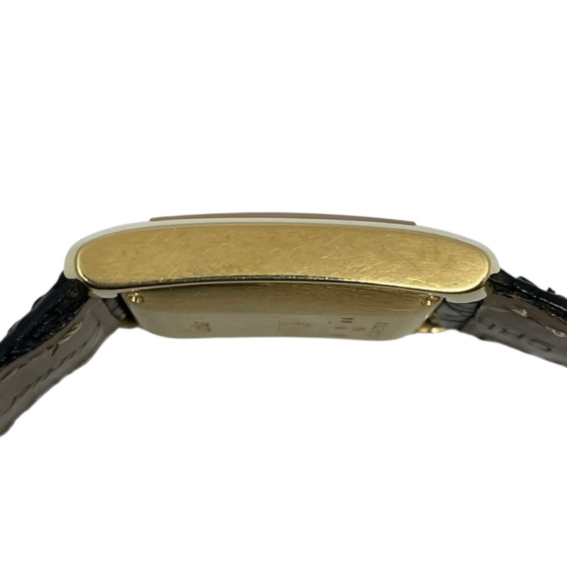 カルティエ Cartier タンクフランセーズ LM W5000156 ホワイト K18YG/革ベルト 自動巻き メンズ 腕時計