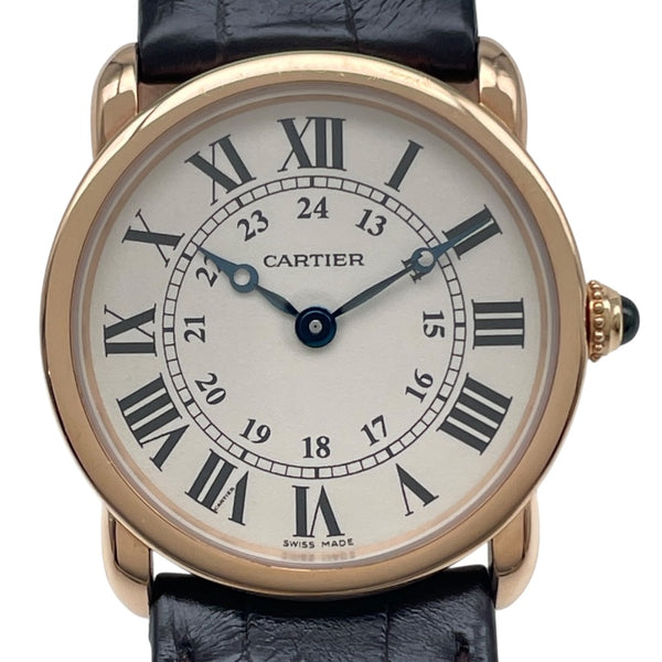 カルティエ Cartier ロンドルイカルティエ29mm W6800151 シルバー K18PG レディース 腕時計