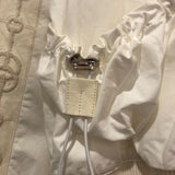 エルメス HERMES レザー切替ブルゾン ホワイト コットン レディース ブルゾン