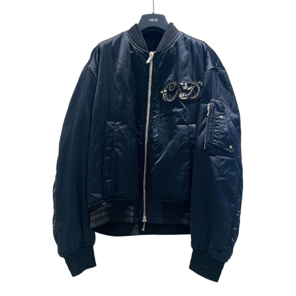 クリスチャン・ディオール Christian Dior ×KENNY SCHARF ボンバージャケット 943C439H5124 ネイビー ナイロン メンズ ナイロンジャケット