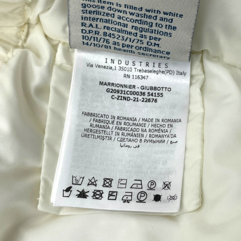 モンクレール MONCLER MARRIONNIERダウンロングコート ホワイト ナイロン レディース その他アウター