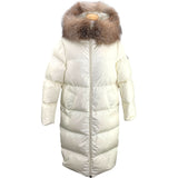 モンクレール MONCLER MARRIONNIERダウンロングコート ホワイト ナイロン レディース その他アウター
