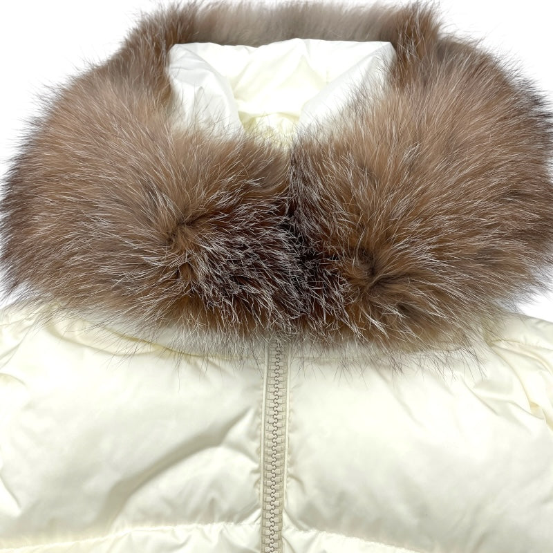 モンクレール MONCLER MARRIONNIERダウンロングコート ホワイト ナイロン レディース その他アウター