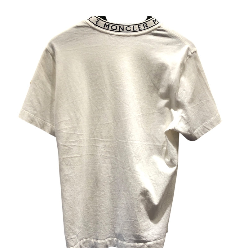 モンクレール MONCLER ロゴワッペンTシャツ ホワイト コットン 半袖Ｔシャツ
