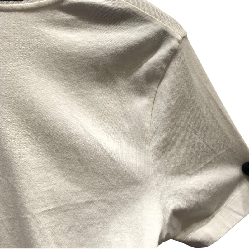 モンクレール MONCLER ロゴワッペンTシャツ ホワイト コットン 半袖Ｔシャツ