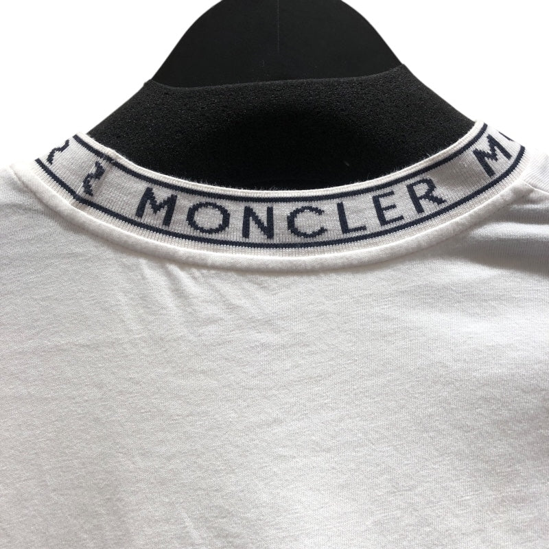 モンクレール MONCLER ロゴワッペンTシャツ ホワイト コットン 半袖Ｔシャツ