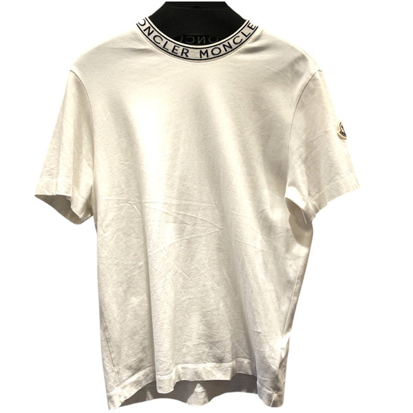 モンクレール MONCLER ロゴワッペンTシャツ ホワイト コットン 半袖Ｔシャツ