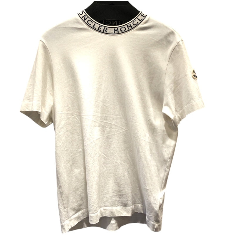 モンクレール MONCLER ロゴワッペンTシャツ ホワイト コットン 半袖Ｔシャツ