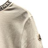 モンクレール MONCLER ロゴワッペンTシャツ ホワイト コットン 半袖Ｔシャツ