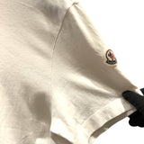 モンクレール MONCLER ロゴワッペンTシャツ ホワイト コットン 半袖Ｔシャツ