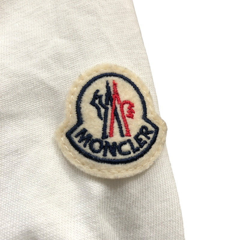 モンクレール MONCLER ロゴワッペンTシャツ ホワイト コットン 半袖Ｔシャツ