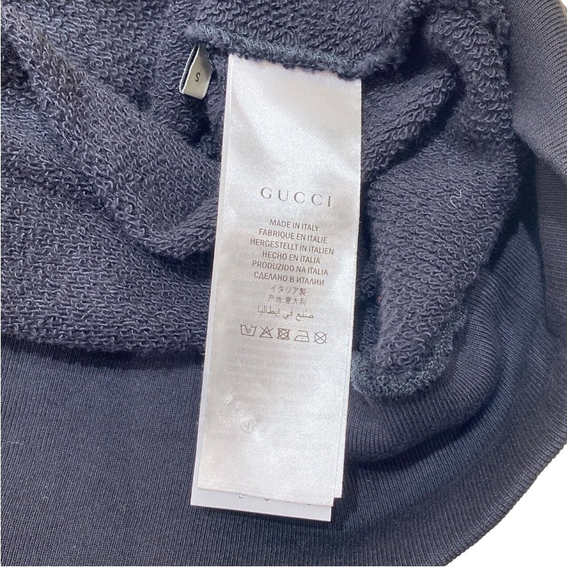 グッチ GUCCI ロゴプリントスウェットシャツ 497253 ブラック　レッド　 コットン メンズ スウェット