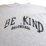 バレンシアガ BALENCIAGA BE KIND BERLIN 半袖シャツ23SS 739028 グレー　ブラック コットン メンズ 半袖Ｔシャツ