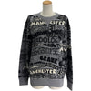 シャネル CHANEL ココマーク総柄ニットセーター P77667 グレー ウール レディース セーター