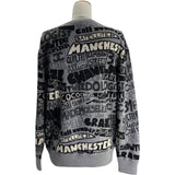 シャネル CHANEL ココマーク総柄ニットセーター P77667 グレー ウール レディース セーター