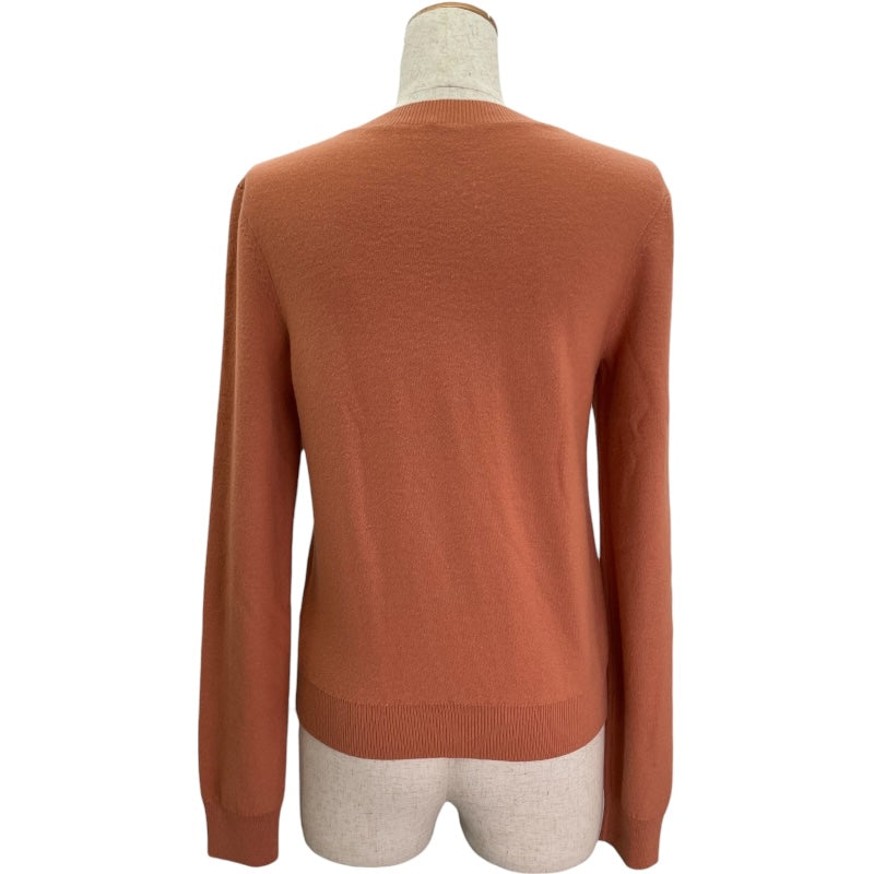 エルメス HERMES カシミヤ混ニットセーター オレンジ ウール