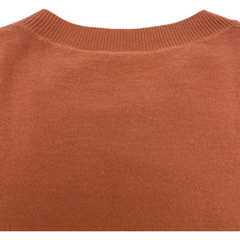 エルメス HERMES カシミヤ混ニットセーター オレンジ ウール