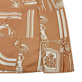 エルメス HERMES En Desordre Finesses シルクスカート 4E0330DQ ピンク シルク レディース スカート