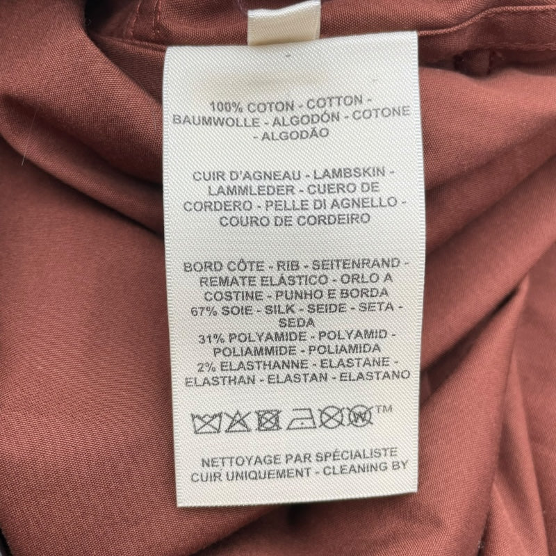 エルメス HERMES レザー切替スプリングコート 5E0146DE ブラウン  