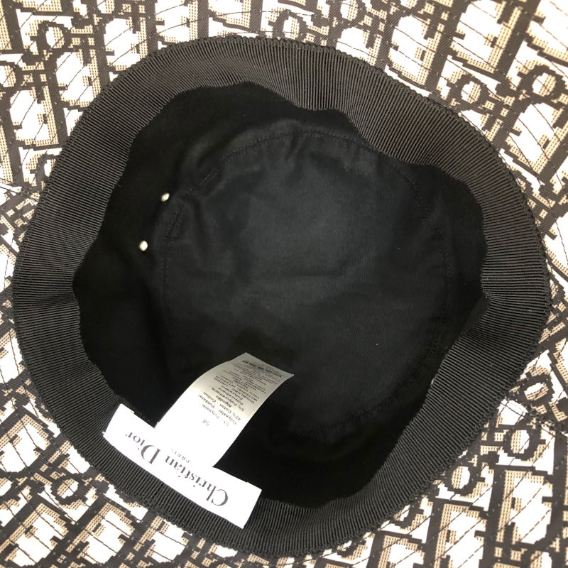 クリスチャン・ディオール Christian Dior Teddy-D　ボブハット　サイズ58 95TDD924G130 ブラック ポリエステル レディース その他ファッション雑貨