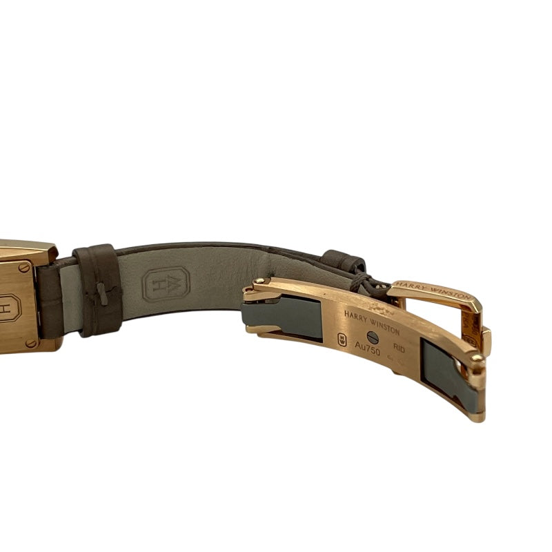 ハリーウィンストン HARRY WINSTON アヴェニューC ミニ ムーンフェイズ ブラウンシェル AVCQMP16RR004 ブラウン K18PG クオーツ レディース 腕時計